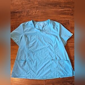 Womens Plus Cherokee Infinity Scrub Top Sz 3XL Aqua.   #29